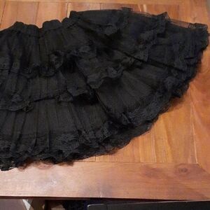 Lolita Black Ruffled Short Petticoat, Sz S/M From Lolitimes